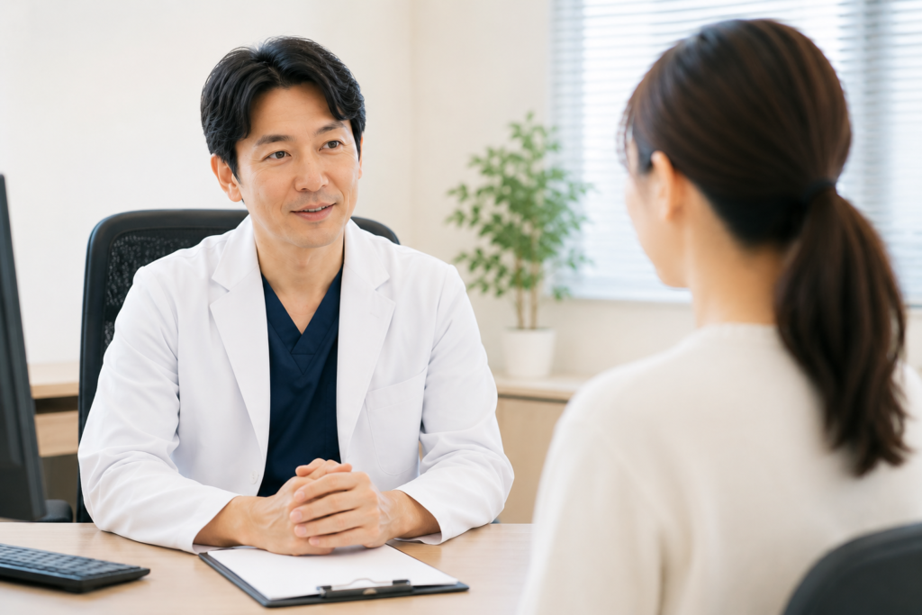形成外科医と患者がワキガ治療について